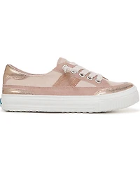 Blowfish Malibu Women's Alex Lace Up Sneakers - Rose Gold Fabric/Faux Leather