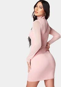 Bebe Women's Choker Neck Mini Dress