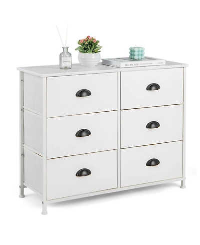 3-Tier Storage Organizer with 6 Foldable Fabric Drawers Fabric Storage Drawers