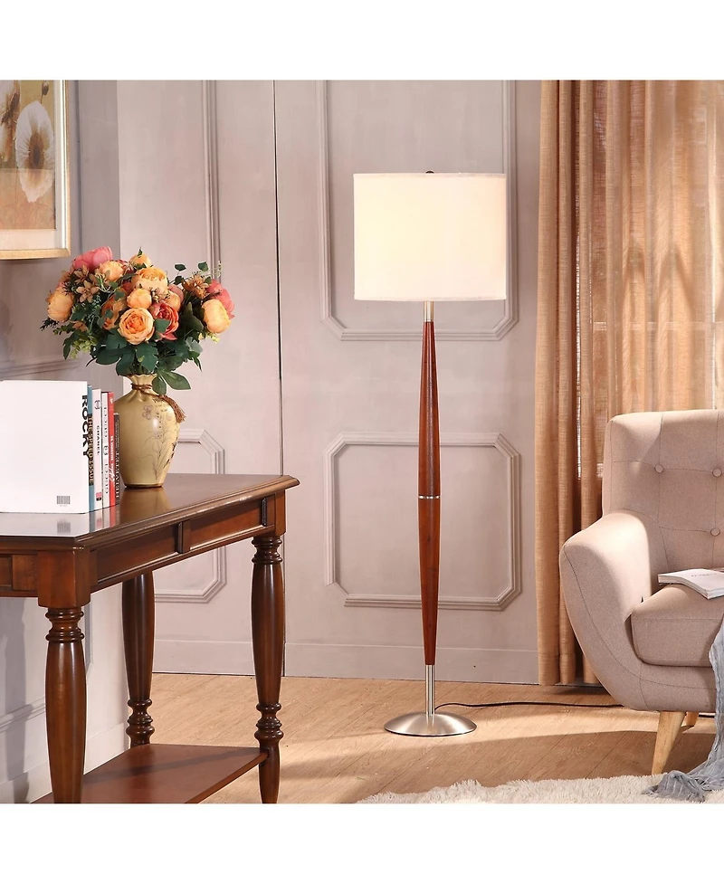 Lucas 61" Led Standing Floor Lamp with Drum Shade