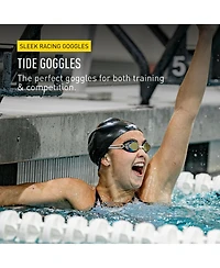 Finis Tide Swimming Goggle Silver Mirror/White