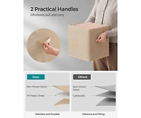 Slickblue Storage Cubes, Non-Woven Fabric Bins with Double Handles, Set of 8, Closet Organizers for Shelves, Foldable, Clothes