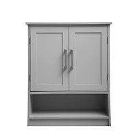 Merrick Lane Vigo Over The Toilet Bathroom Organizer With Shelves And Magnetic Closure Doors
