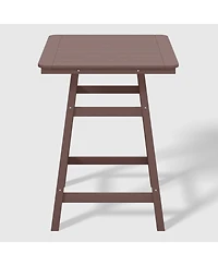 WestinTrends Square Outdoor Patio Counter High Bistro Bar Table With Umbrella Hole