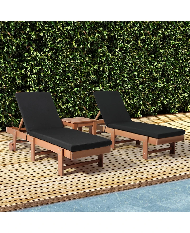 WestinTrends Outdoor Chaise Lounge Chair Cushions Set of 2