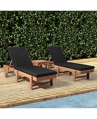 WestinTrends Outdoor Chaise Lounge Chair Cushions Set of 2