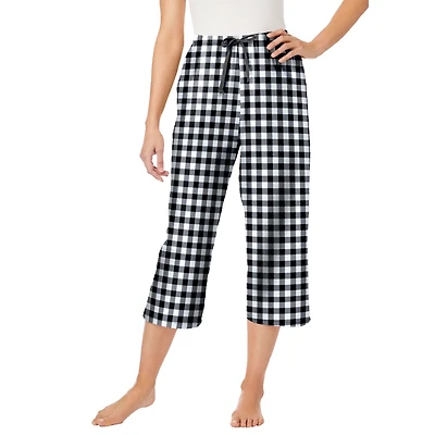Dreams & Co. Women's Woven Sleep Capri Pant