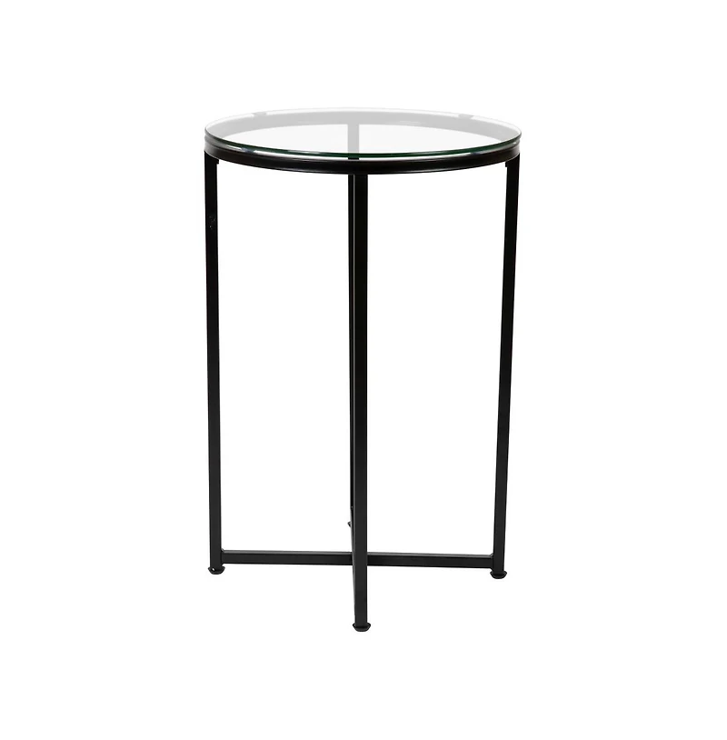 Fairdale End Table With Round Cross Brace Frame