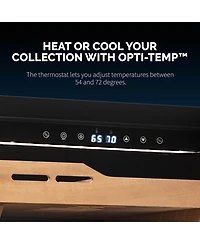 Newair 1,500 Count Electric Cigar Humidor, Built-in Humidification System with Opti-Temp Heating and Cooling Function, Built-In or Freestanding Design