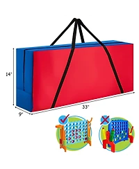 2 Pcs Giant 4 in A Row Jumbo 4-to-Score Game Set W/Storage Carrying Bag for Kids Adult
