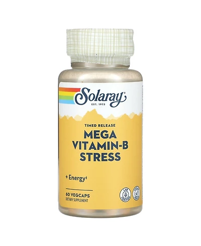 Solaray Timed Release Mega Vitamin-b Stress - 60 VegCaps