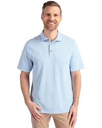 Cutter & Buck Virtue Eco Pique Stripe Recycled Mens Big and Tall Polo Shirt