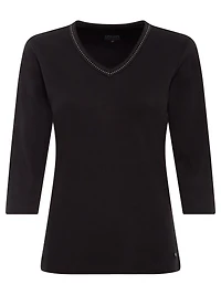Olsen Women's Embellished V-Neckline T-Shirt