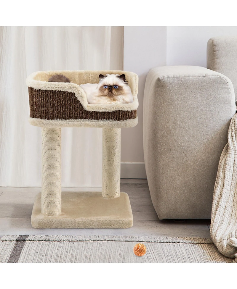 Vebreda Sugift Multi-Level Cat Climbing Tree with Scratching Posts and Large Plush Perch