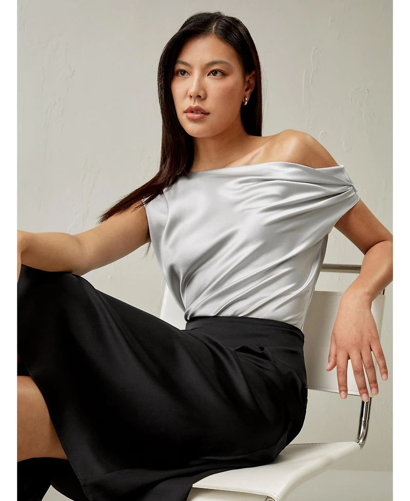 Lilysilk Women's Boat Neck Silk Top