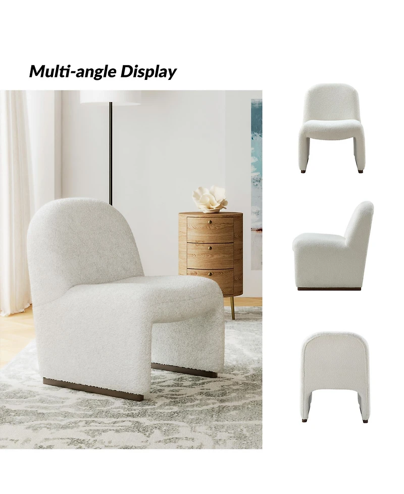 Hulala Home Roberto Mid-century Side Chair with Hardwood Legs