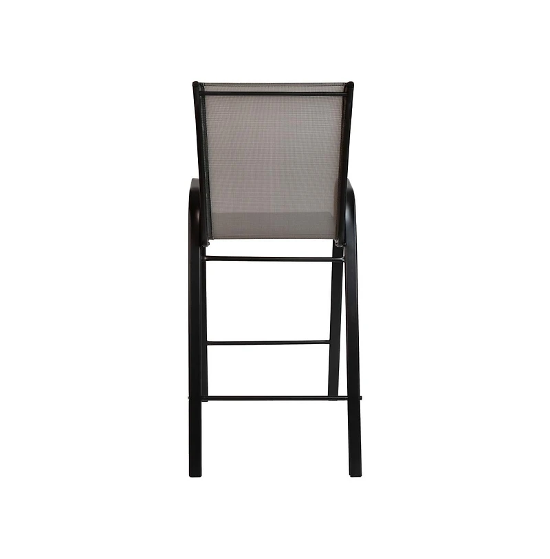 Emma+Oliver 4 Pack Outdoor Barstools With Flex Comfort Material-Patio Stool