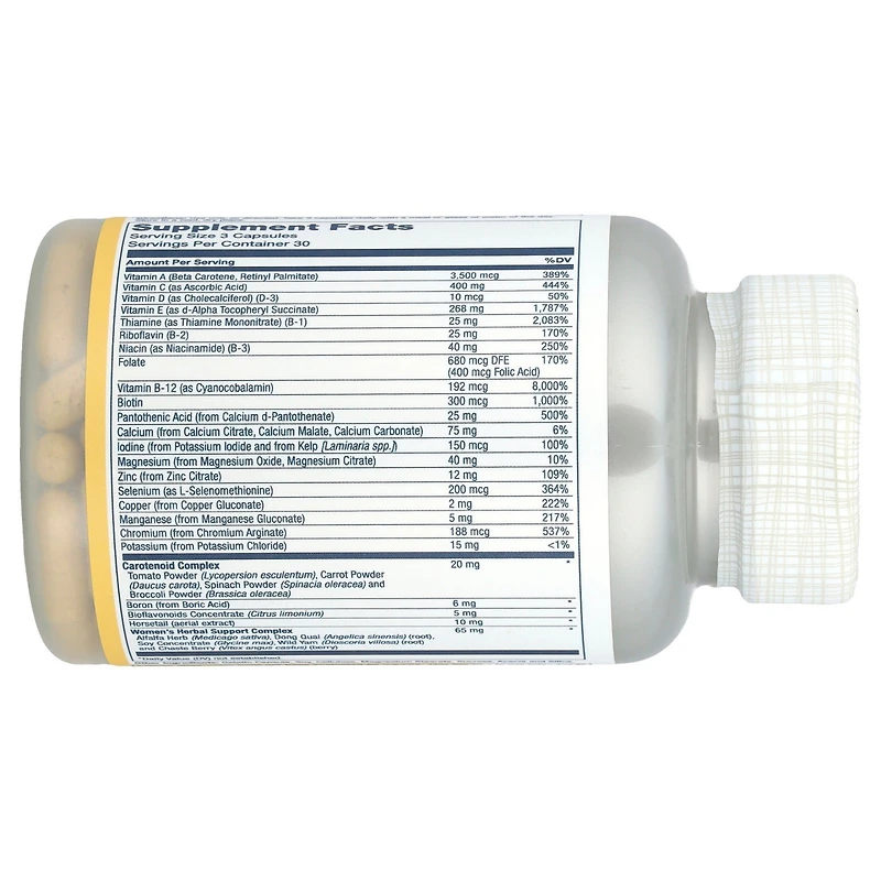 Solaray Women's Golden Multivitamin - 90 Capsules