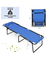 Inolait Sugift Foldable Recline Lounge Chair with Adjustable Backrest and Footrest