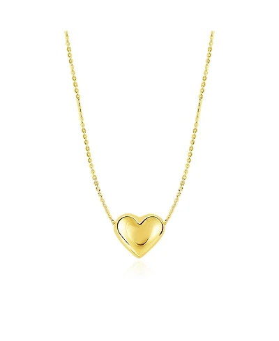 The Lovery Gold Puffy Heart Necklace 14K Gold