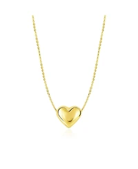 The Lovery Gold Puffy Heart Necklace 14K Gold