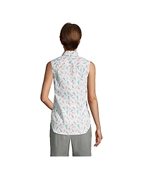 Lands' End Women's No Iron Supima Cotton Sleeveless Shirt