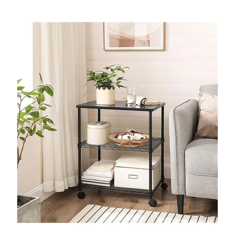 Slickblue 3-Tier Rolling Printer Cart