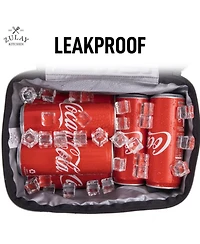 Insulated 2-Compartment Lunch Box Bag With Strap