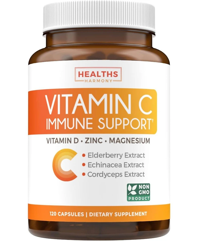 Vitamin C Immune Support Capsules, Health's Harmony