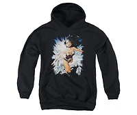 Justice League Boys Of America Youth Themyscira Pull Over Hoodie / Hooded Sweatshirt