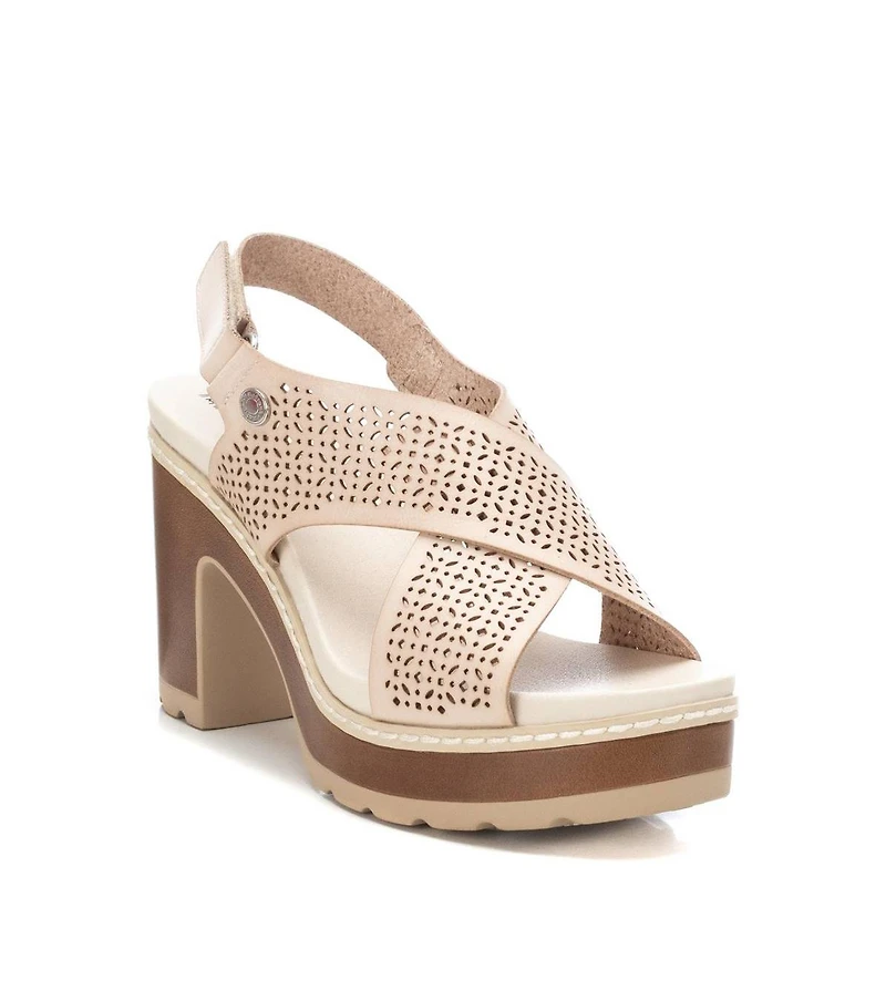 Women's Cross Strap Heeled Sandals By Xti
