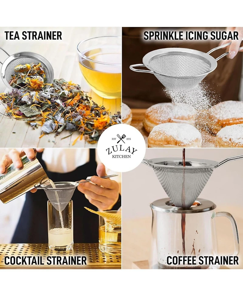 Cone Shaped Cocktail Strainer For Cocktails, Tea Herbs, Coffee & Drinks