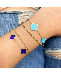 The Lovery Small Lapis Clover Bracelet 14K Gold