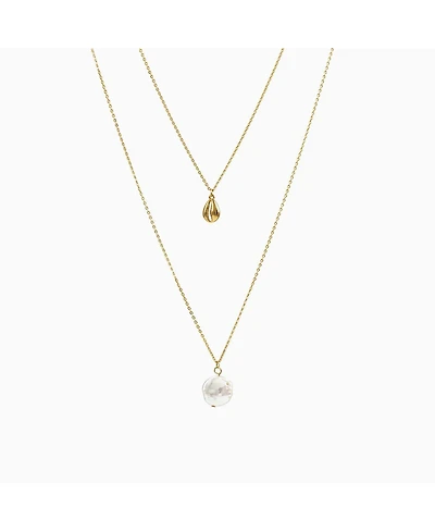 Shauna Cultured Pearl Pendant Layered Necklace