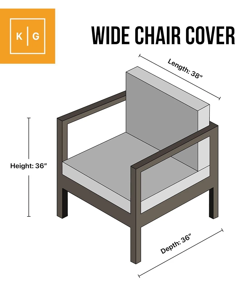 Khomo Gear Chair Cover Weatherproof Outdoor Patio Protector 38" x 36" x 36" Brown