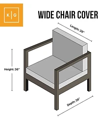 Khomo Gear Chair Cover Weatherproof Outdoor Patio Protector 38" x 36" x 36" Brown