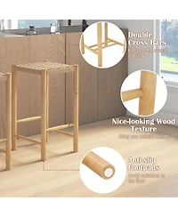 Sugift 26 Inch Dining Bar Stool Set of 2