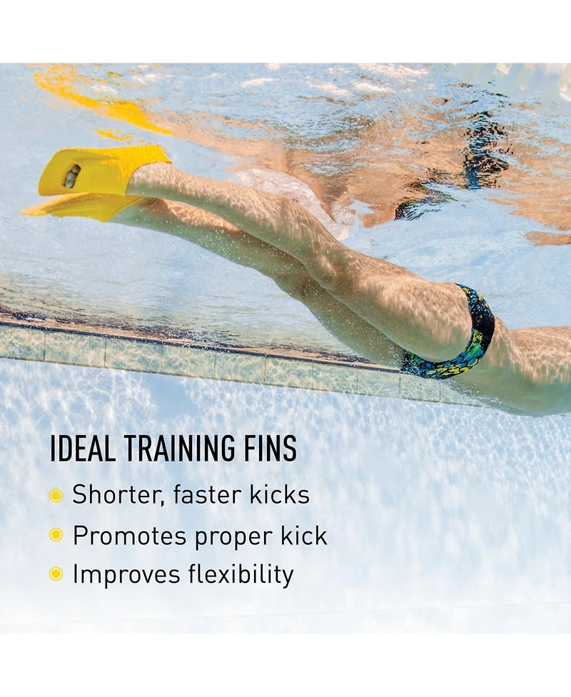 Finis Youth Zoomer Fins, Yellow Gold - Size G