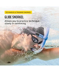 Finis Glide Center Mount Snorkel for Lap Swimming Ocean Blue