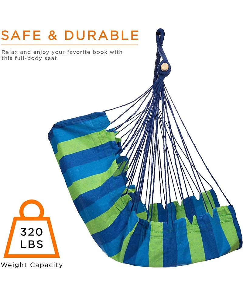 Hanging Rope Hammock Chair Swing Seat