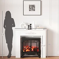 Homcom Freestanding Wood Mantel Surround for Electric Fireplace Stove