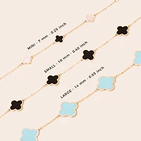 The Lovery Mother of Pearl Clover Necklace 14K Gold