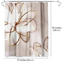 71x74 Floral Shower Curtain - Transparent Beauty by Pi Creative Art
