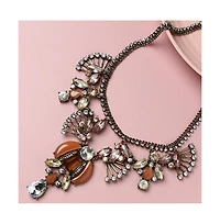 Sohi Women's Gold Revival Statement Necklace