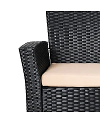 WestinTrends 4-Piece Modern Patio Conversation Sofa Set with Cushions