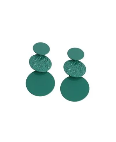 Sohi Womens Dented Drop Earrings