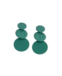 Sohi Womens Dented Drop Earrings
