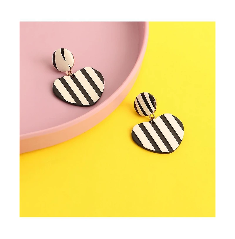 Sohi Women's Heart Drop Earrings