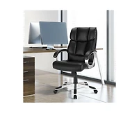 Slickblue Big and Tall Adjustable High Back Leather Executive Computer Desk Chair