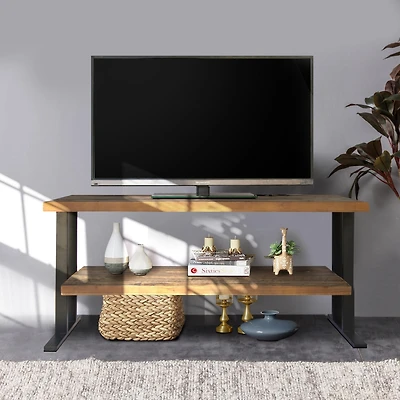 Streamdale Reclaimed Wood Media Console with Shelf